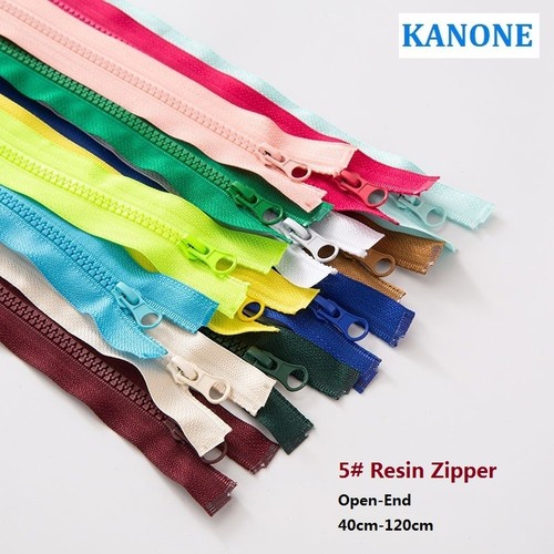 Open end resin - zipper, 40-120cm