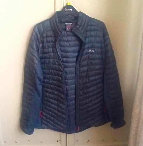 Rab blue quilted puffer jacket - blue,