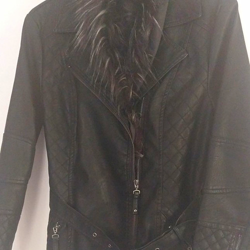 Women black faux leather - black,