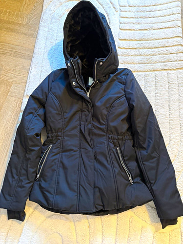 Hollister black hooded faux - hooded,