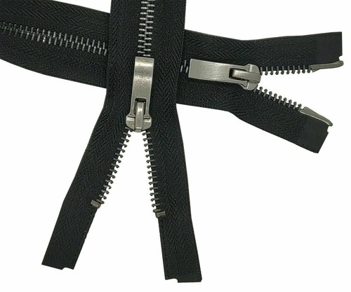 Way metal zip black nickel - 2-way,