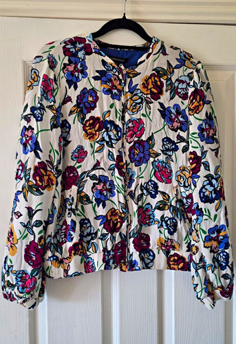 Zara trf floral bomber jacket - zara,