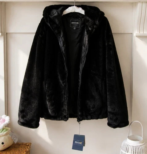 Regatta black faux fur jacket - regatta,