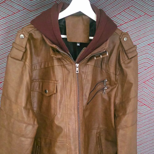 Men brown faux leather - men's,