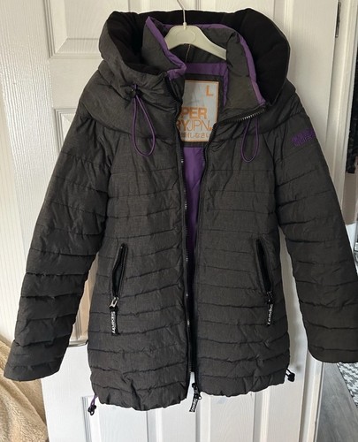 Superdry grey purple hooded - , &