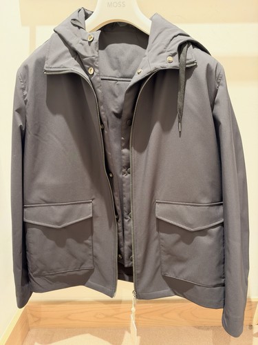 Moss navy hooded hybrid - hooded, jacket