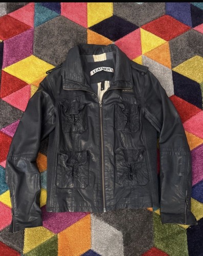 Superdry leather jacket - leather, bomber