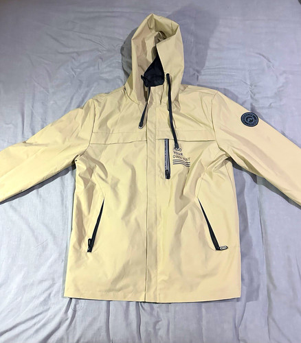 Men beige hooded zip - men's,