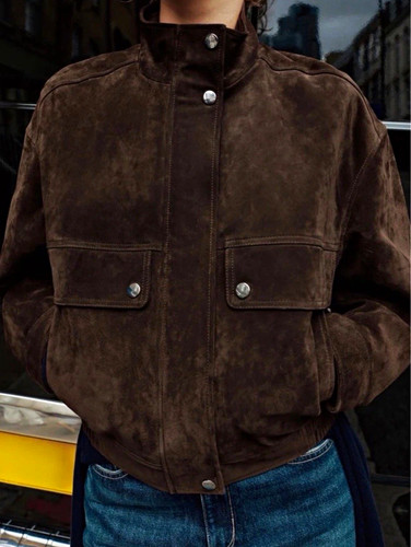 Zara suede leather bomber - zara,