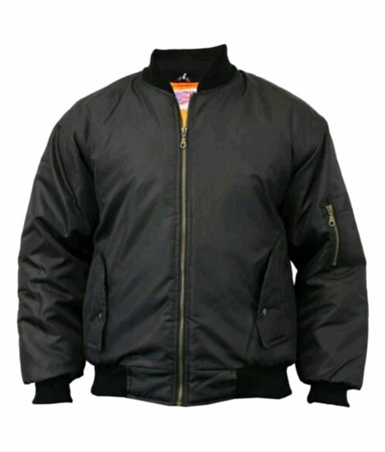 Men black bomber jacket - m,