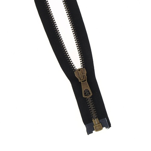 Brass open end jacket zip - brass,