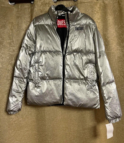 Diesel women silver puffer - diesel, women’s