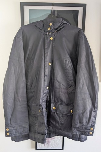 Navy blue wax jacket - f&f,