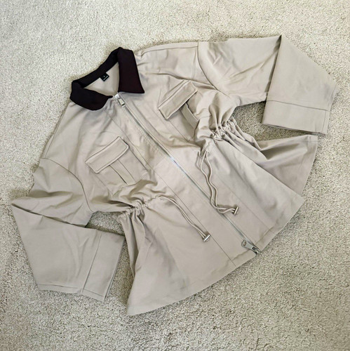 Womens beige cotton short - womens,