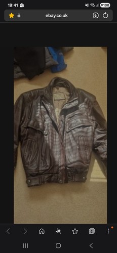 Leather men jacket hardly been - men,