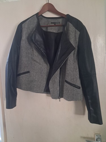 Faux leather jacket size - faux,