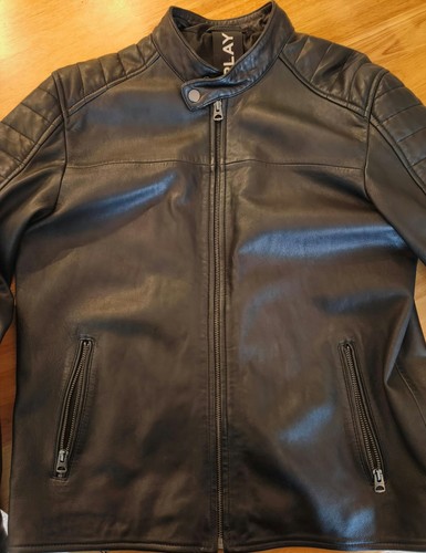 Replay leather jacket mens - replay,