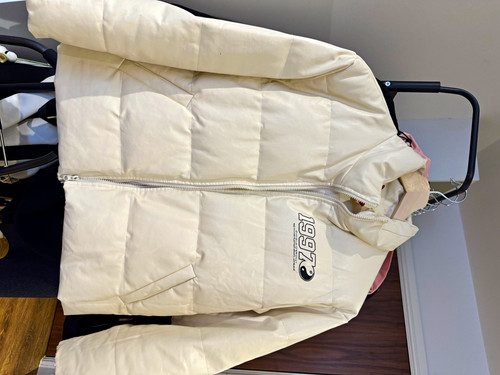Cream women short puffer - cream, women’s