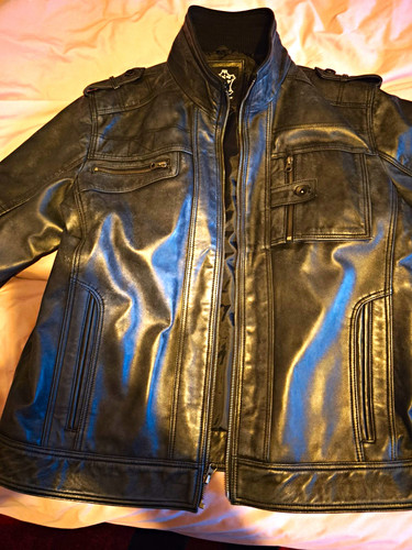 Men black leather - leather, biker