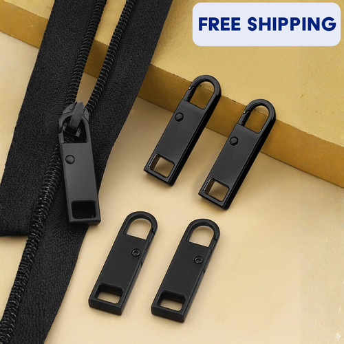 6pc metal zipper pull tab - metal,